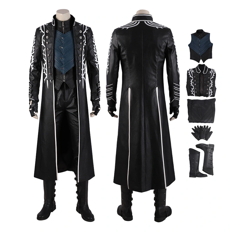 Ready To Ship Vergil Costume Devil May Cry 5 Cosplay Costumes Windbreaker Full Set 1 Ready To Ship Vergil Costume Devil May Cry 5 Cosplay Costumes Windbreaker Full Set
