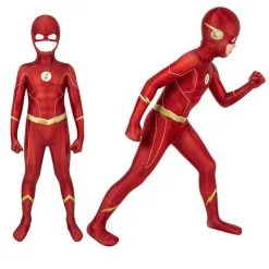 Ready To Ship For Kids The Flash Costume Barry Allen Cosplay Suit