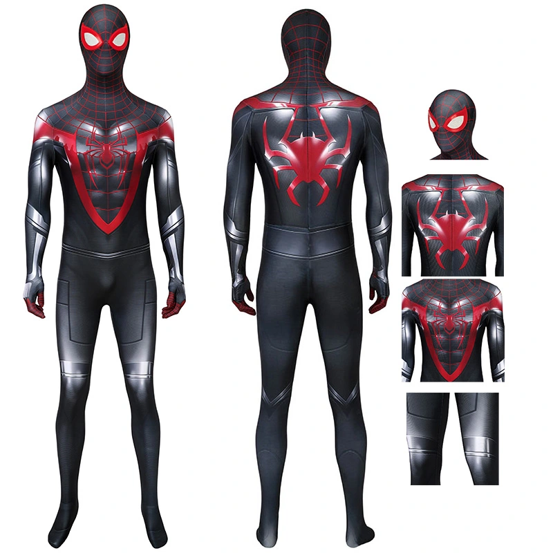 Spiderman Jumpsuit Spider Man PS5 Miles Morales Cosplay Costume 1 Spiderman Jumpsuit Spider Man PS5 Miles Morales Cosplay Costume