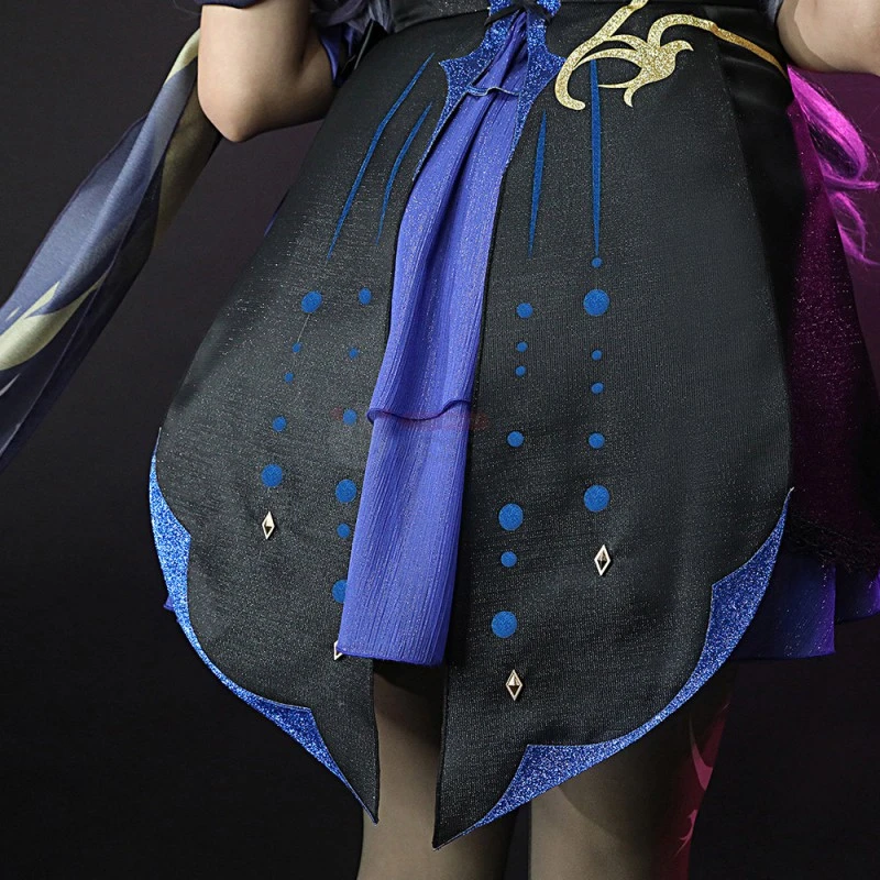 Genshin Impact Keqing Opulent Splendor Cosplay Costumes 7 Genshin Impact Keqing Opulent Splendor Cosplay Costumes - Image 7