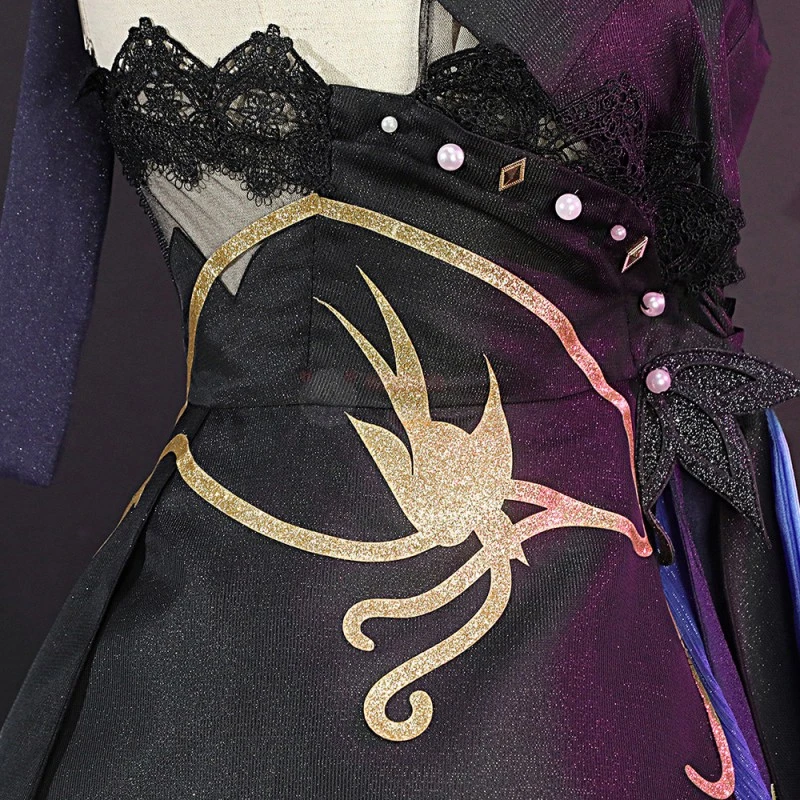 Genshin Impact Keqing Opulent Splendor Cosplay Costumes 6 Genshin Impact Keqing Opulent Splendor Cosplay Costumes - Image 6