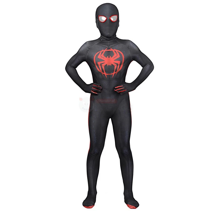 Kids Spider-Man: Across The Spider-Verse Cosplay Suit Miles Morales Costume 2 Kids Spider-Man: Across The Spider-Verse Cosplay Suit Miles Morales Costume - Image 2
