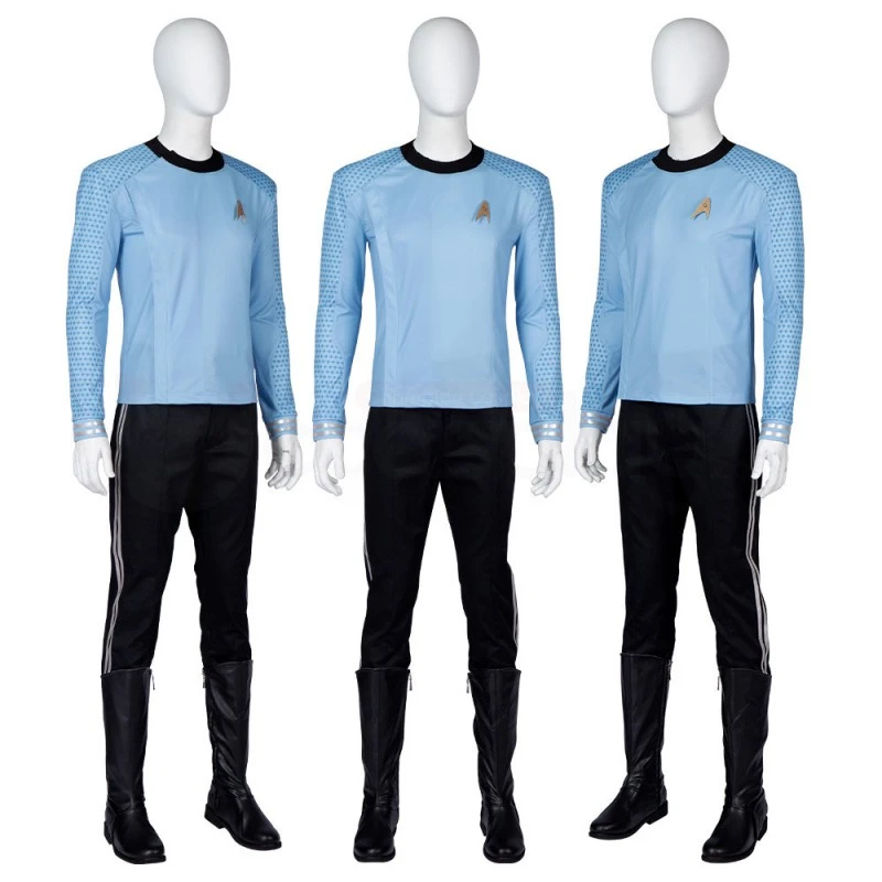 Star Trek Uniform Costume Strange New Worlds Cosplay Blue Shirt 2 Star Trek Uniform Costume Strange New Worlds Cosplay Blue Shirt - Image 2