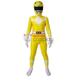 Mighty Morphin Power Rangers Cosplay Costume Yellow Ranger Suit For Kids