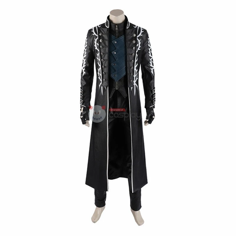 Ready To Ship Vergil Costume Devil May Cry 5 Cosplay Costumes Windbreaker Full Set 2 Ready To Ship Vergil Costume Devil May Cry 5 Cosplay Costumes Windbreaker Full Set - Image 2