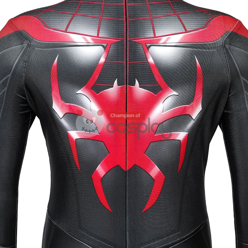 Spider Man Miles Morales Cosplay Costume Spiderman Jumpsuit For Kids 11 Spider Man Miles Morales Cosplay Costume Spiderman Jumpsuit For Kids - Image 11