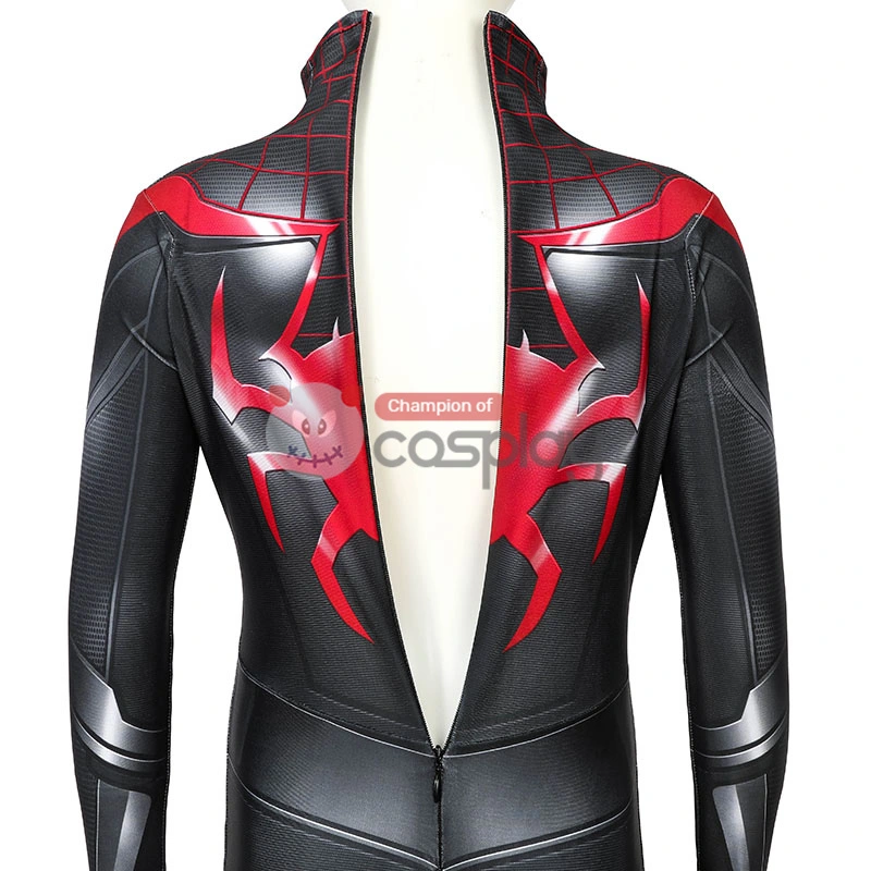 Spider Man Miles Morales Cosplay Costume Spiderman Jumpsuit For Kids 12 Spider Man Miles Morales Cosplay Costume Spiderman Jumpsuit For Kids - Image 12