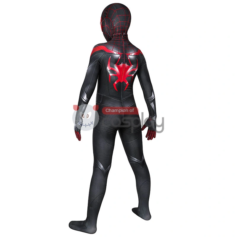 Spider Man Miles Morales Cosplay Costume Spiderman Jumpsuit For Kids 3 Spider Man Miles Morales Cosplay Costume Spiderman Jumpsuit For Kids - Image 3
