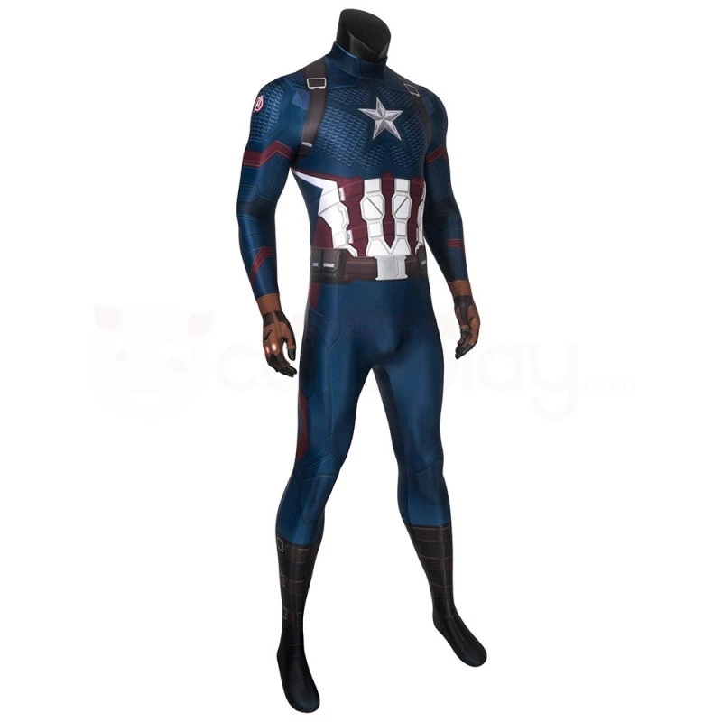 Captain America Jumpsuit Avengers 4 Endgame Steve Rogers Cosplay Costume 2 Captain America Jumpsuit Avengers 4 Endgame Steve Rogers Cosplay Costume - Image 2