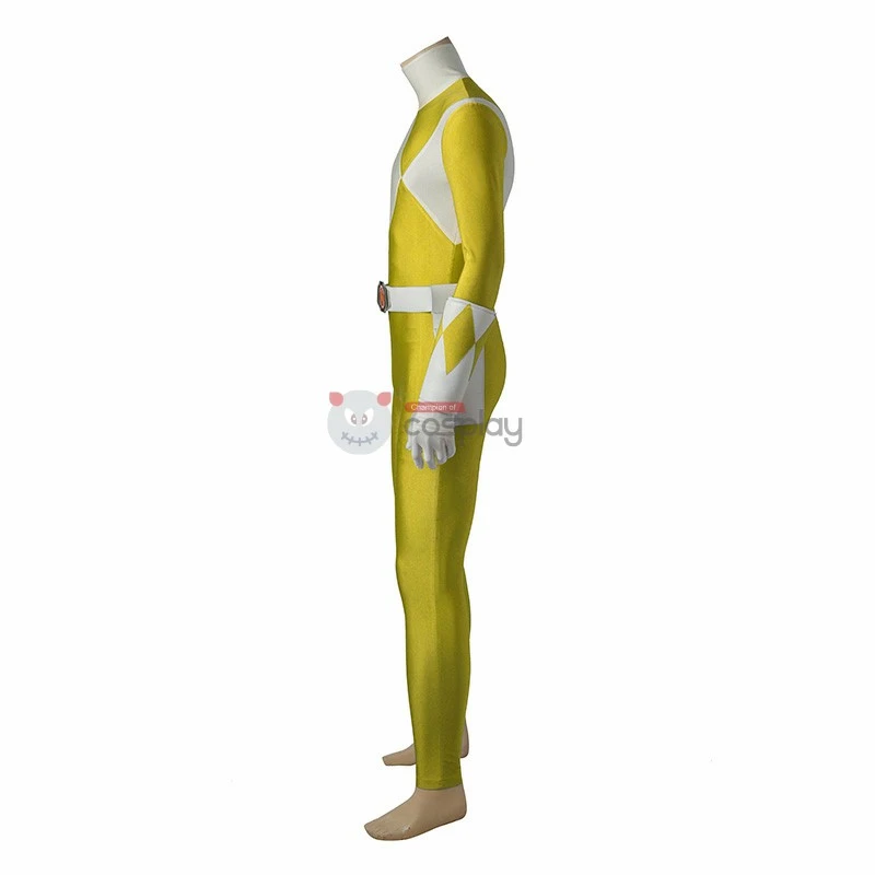 Boy Tyranno Ranger Costume Yellow Mighty Morphin' Power Rangers Cosplay Costumes 3 Boy Tyranno Ranger Costume Yellow Mighty Morphin' Power Rangers Cosplay Costumes - Image 3