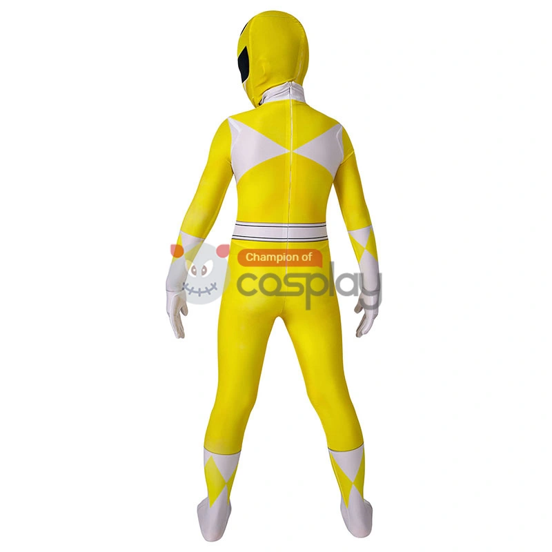 Mighty Morphin Power Rangers Cosplay Costume Yellow Ranger Suit For Kids 2 Mighty Morphin Power Rangers Cosplay Costume Yellow Ranger Suit For Kids - Image 2