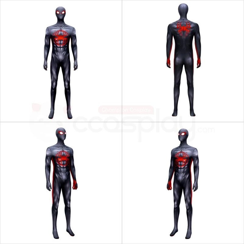 Spiderman Miles Morales Jumpsuit Spider-Man Across The Spider-Verse Cosplay Costume 2 Spiderman Miles Morales Jumpsuit Spider-Man Across The Spider-Verse Cosplay Costume - Image 2