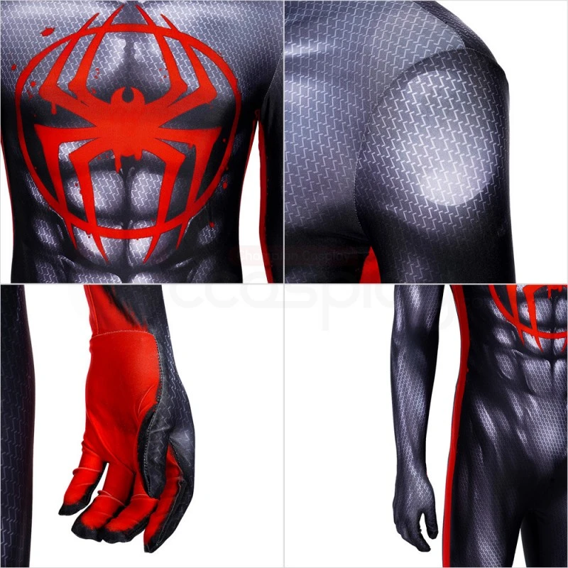 Spiderman Miles Morales Jumpsuit Spider-Man Across The Spider-Verse Cosplay Costume 6 Spiderman Miles Morales Jumpsuit Spider-Man Across The Spider-Verse Cosplay Costume - Image 6
