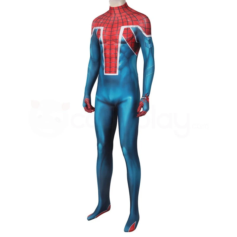 Adults Spider-UK William Braddock Costume Spiderman Billy Braddock Jumpsuit 2 Adults Spider-UK William Braddock Costume Spiderman Billy Braddock Jumpsuit - Image 2