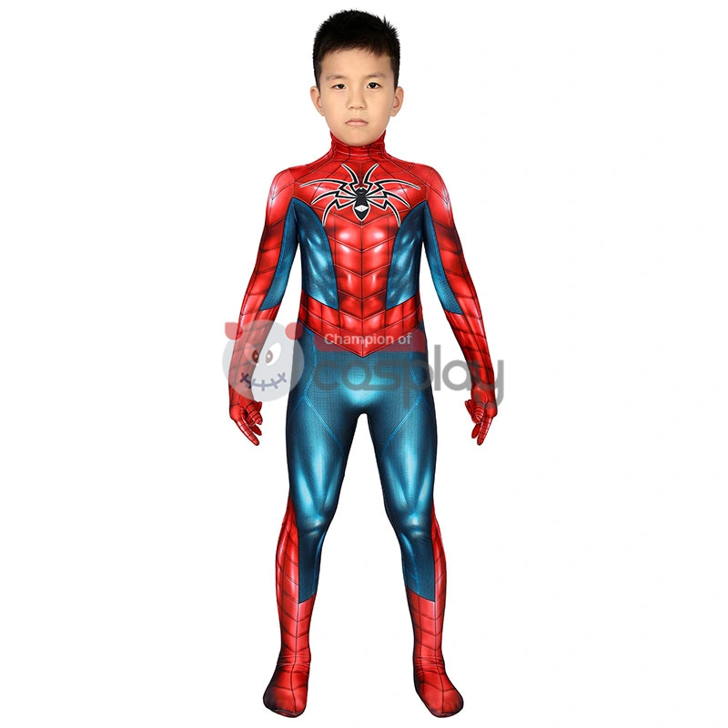 Spider-Armor MK IV Cosplay Costume Spiderman Jumpsuit For Kids 4 Spider-Armor MK IV Cosplay Costume Spiderman Jumpsuit For Kids - Image 4
