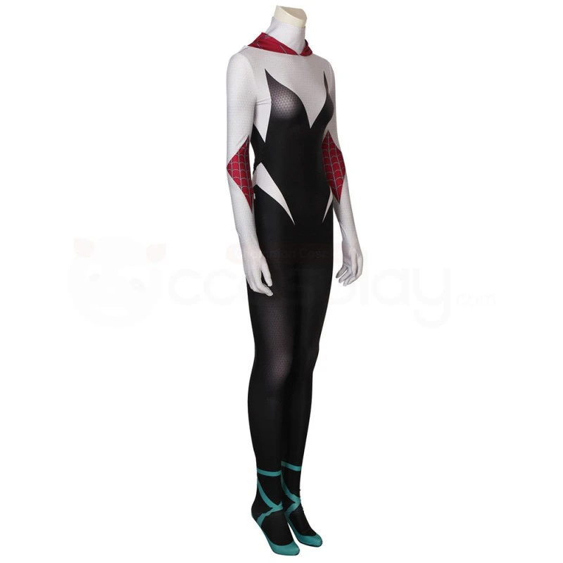 Spider-Gwen Jumpsuit Spider-Man Into The Spider-Verse Cosplay Costume 2 Spider-Gwen Jumpsuit Spider-Man Into The Spider-Verse Cosplay Costume - Image 2