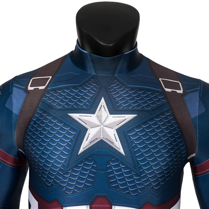 Captain America Jumpsuit Avengers 4 Endgame Steve Rogers Cosplay Costume 4 Captain America Jumpsuit Avengers 4 Endgame Steve Rogers Cosplay Costume - Image 4