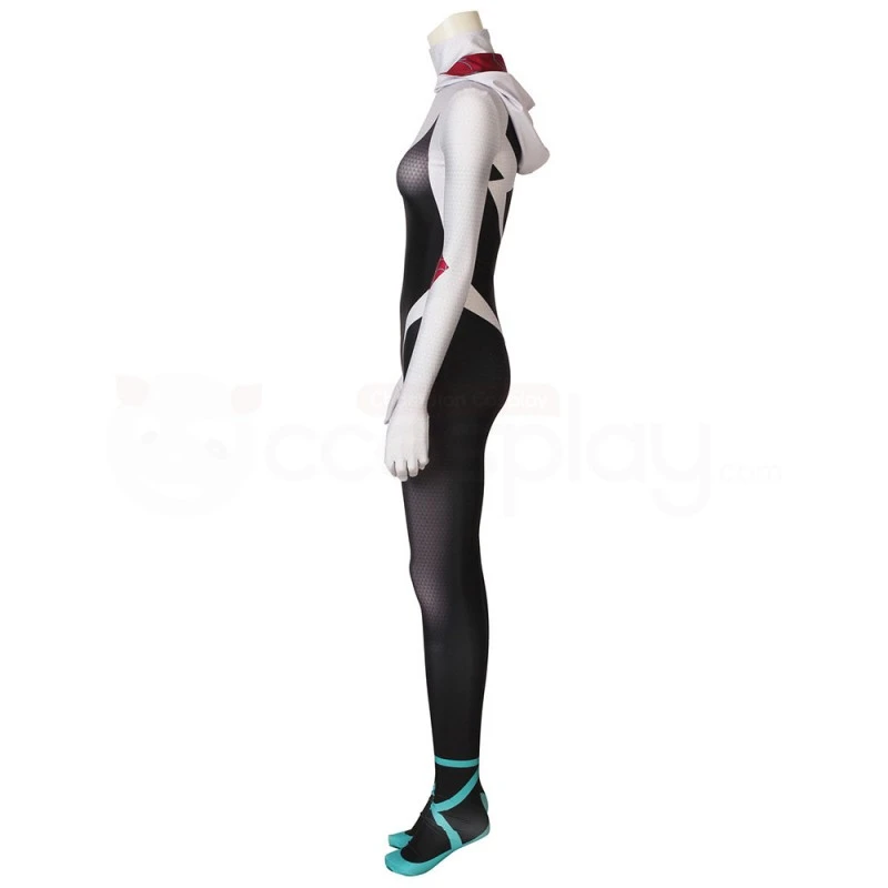 Spider-Gwen Jumpsuit Spider-Man Into The Spider-Verse Cosplay Costume 3 Spider-Gwen Jumpsuit Spider-Man Into The Spider-Verse Cosplay Costume - Image 3