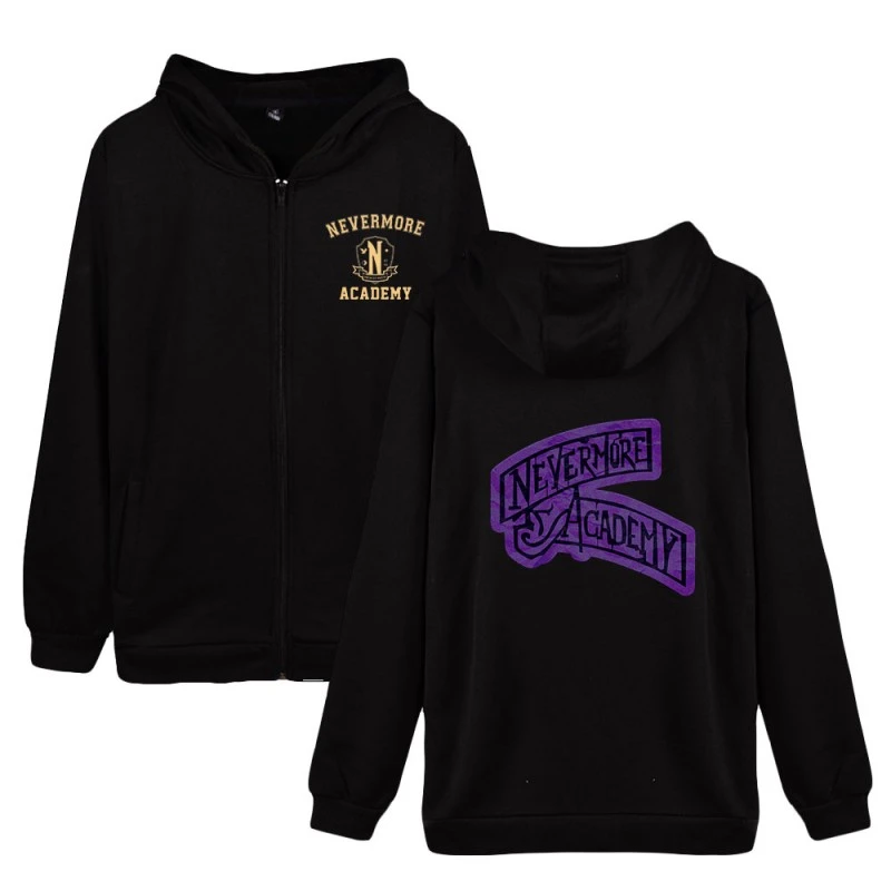 Wednesday Addams Pullover Nevermore Academy Hoodies Fashion Unisex 2 Wednesday Addams Pullover Nevermore Academy Hoodies Fashion Unisex - Image 2