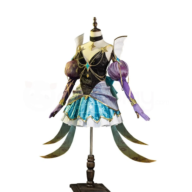 LOL Prestige Star Guardian Syndra Cosplay Costume League Of Legends Dress Suit 5 LOL Prestige Star Guardian Syndra Cosplay Costume League Of Legends Dress Suit - Image 5