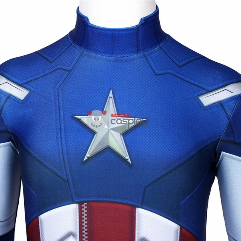Kids Captain America Costume Avengers 1 Steve Rogers Cosplay Costume 5 Kids Captain America Costume Avengers 1 Steve Rogers Cosplay Costume - Image 5