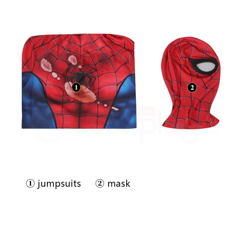Spider-Man PS5 Classic Suit Spiderman Damaged Cosplay Costume 5 Spider-Man PS5 Classic Suit Spiderman Damaged Cosplay Costume - Image 5