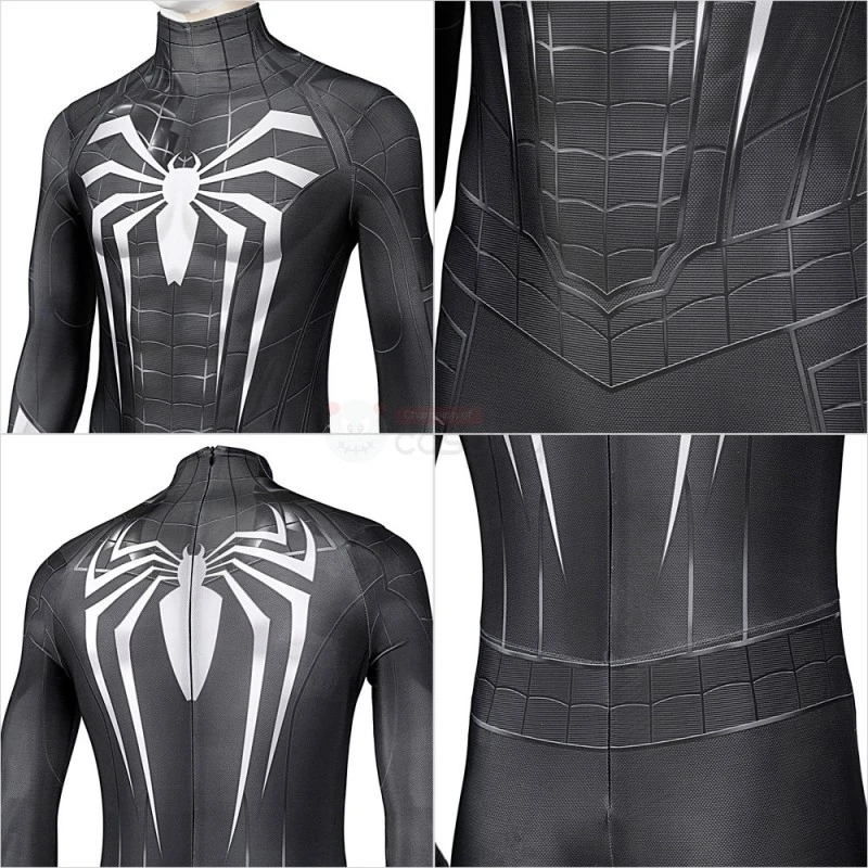 Spiderman Miles Morales Suit Spider Man Venom Black Cosplay Costume 6 Spiderman Miles Morales Suit Spider Man Venom Black Cosplay Costume - Image 6
