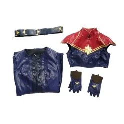 2022 New Captain Marvel Cosplay Suit Carol Danvers Blue Costume -Cheap Ready To Ship Store 6 800x800 294