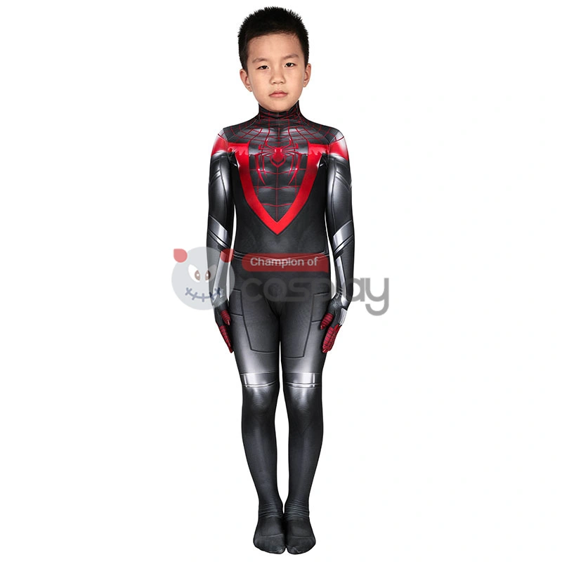 Spider Man Miles Morales Cosplay Costume Spiderman Jumpsuit For Kids 7 Spider Man Miles Morales Cosplay Costume Spiderman Jumpsuit For Kids - Image 7