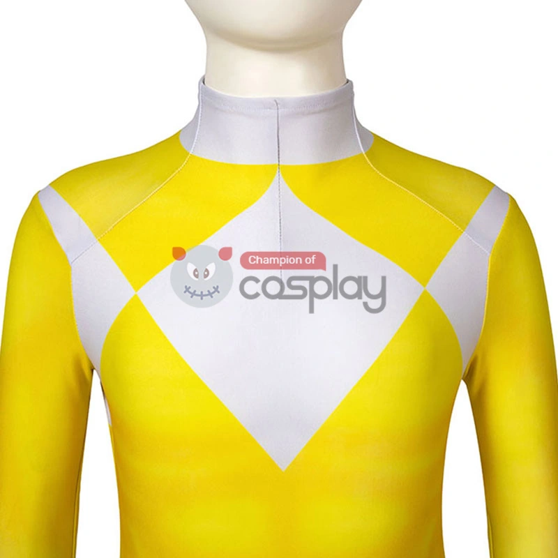 Mighty Morphin Power Rangers Cosplay Costume Yellow Ranger Suit For Kids 6 Mighty Morphin Power Rangers Cosplay Costume Yellow Ranger Suit For Kids - Image 6