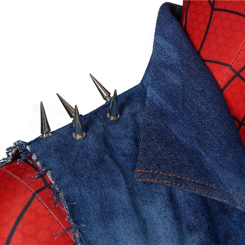 Spiderman Punk-Rock Jumpsuit The Spider-Punk Suit Hobart Brown Cosplay Costume 8 Spiderman Punk-Rock Jumpsuit The Spider-Punk Suit Hobart Brown Cosplay Costume - Image 8