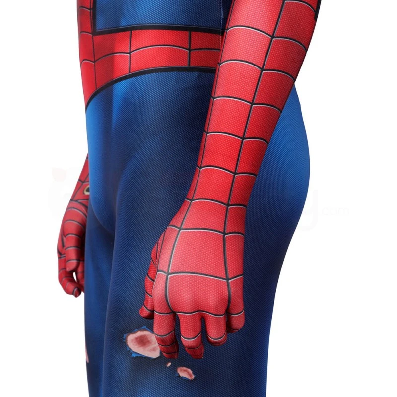 Spider-Man PS5 Classic Suit Spiderman Damaged Cosplay Costume 9 Spider-Man PS5 Classic Suit Spiderman Damaged Cosplay Costume - Image 9