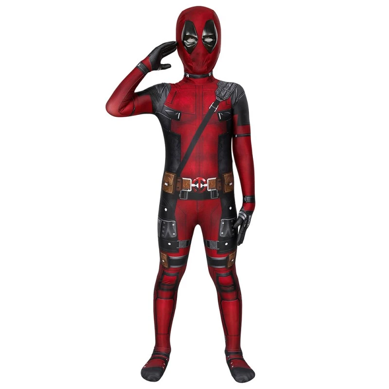 Ready To Ship For Kids Deadpool Cosplay Costume Deadpool Jumpsuit 2 Ready To Ship For Kids Deadpool Cosplay Costume Deadpool Jumpsuit - Image 2