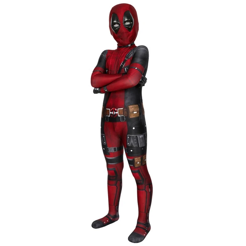 Ready To Ship For Kids Deadpool Cosplay Costume Deadpool Jumpsuit 4 Ready To Ship For Kids Deadpool Cosplay Costume Deadpool Jumpsuit - Image 4