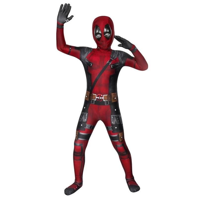 Ready To Ship For Kids Deadpool Cosplay Costume Deadpool Jumpsuit 6 Ready To Ship For Kids Deadpool Cosplay Costume Deadpool Jumpsuit - Image 6