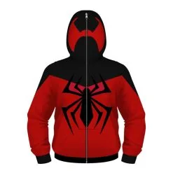 Kids Spider-Man Zip Up Long Sleeve Fashion Hoodie