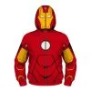 Kids Iron Man Zip Up Long Sleeve Hoodies