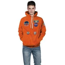 Orange Nasa Astronaut Suit 3D Print Long Sleeve Hoodie -Cheap Ready To Ship Store QYXH 137 3 800x800 1