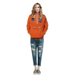 Orange Nasa Astronaut Suit 3D Print Long Sleeve Hoodie -Cheap Ready To Ship Store QYXH 137 4 800x800 1