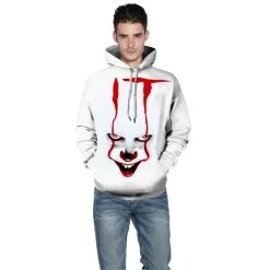 Pennywise White Hoodie It Chapter Two Halloween Sweatshirt -Cheap Ready To Ship Store QYXH 151 3 800x800 1
