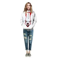 Pennywise White Hoodie It Chapter Two Halloween Sweatshirt -Cheap Ready To Ship Store QYXH 151 4 800x800 1