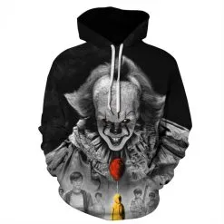 Pennywise Long Sleeve Hoodie It Chapter Two Halloween Sweatshirt