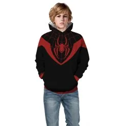 Kids Fashion Spider Man Miles Morales Pattern Long Sleeve Hoodie -Cheap Ready To Ship Store TZ 128 3 800x800 1