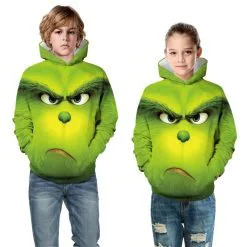 Kids Fashion The Grinch Pattern Long Sleeve Hoodie -Cheap Ready To Ship Store TZ 208 5 800x800 1