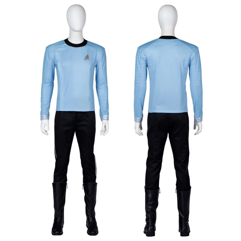 Star Trek Uniform Costume Strange New Worlds Cosplay Blue Shirt 1 Star Trek Uniform Costume Strange New Worlds Cosplay Blue Shirt